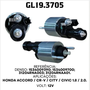 [19.3705] 19.3705 AUT. ACCORD,CR-V,CITY,CIVIC 12V ZM 3-705 (930058)