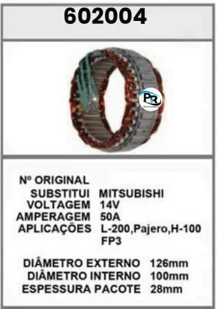 602004 EST. L 200, H-100 , PAJERO 14V 50A  MITSUBISHI