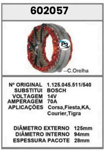 602057  EST. COURIER,FIESTA, KA 14V 70A BOSCH