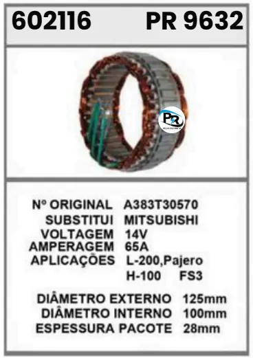 602116 EST. L200, PAJERO, H100 FS3 14V 65A MITSUBISHI