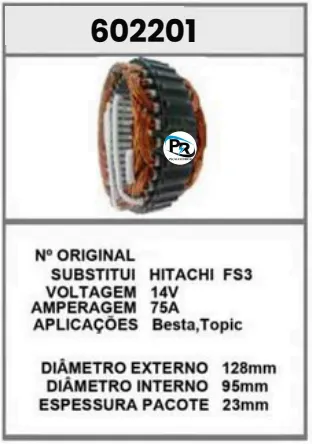 602201 EST. BESTA,TOPIC 14V 75A HITACHI FS3