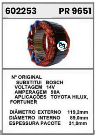 602253 EST. HILUX 90A 14V BOSCH