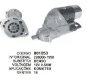 801053 MOTOR DE PARTIDA EMPILH. HYSTER CUMMINS 12V 10D DENSO