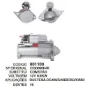 801108 MOTOR DE PARTIDA DUSTER,LOGAN,SANDERO 12V 10D COMSTAR