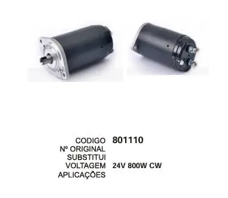801110 MOTOR DE PARTIDA 24V 800W CW DIAMETRO 80MM