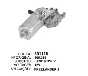 801126 MOTOR DE LIMPADOR LAND ROVER