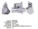 801145 MOTOR DE PARTIDA NISSAN KICKS MARCH 12V 10D DELCO