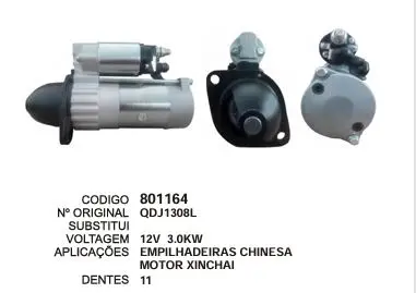 [801164] 801164 MOTOR DE PARTIDA EMPILHAD. CHINESA MOTOR XINCHAI 11D 12V