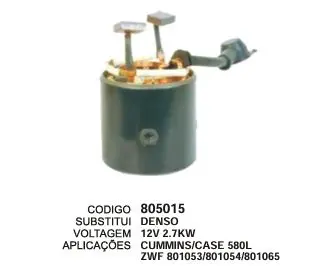805015 BOB.DENSO,CUMMINS,CASE 580L 2.7KW 12V