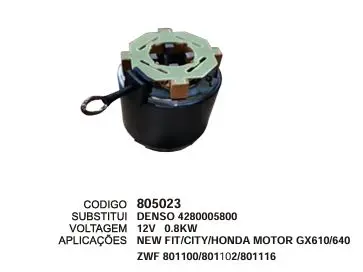 [805023] 805023 BOB. NEW FIT/ CITY MOTOR P 801100 / 801012 / 801116
