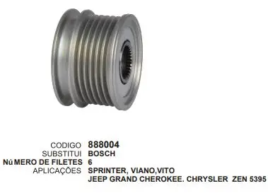 [888004] 888004 POLIA ALTERNA,JEEP GRAND ZEN 5395