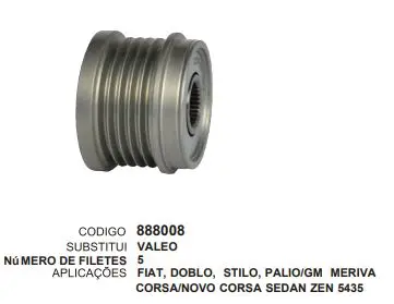 [888008] 888008 POLIA CORSA MERIVA ZEN 5435