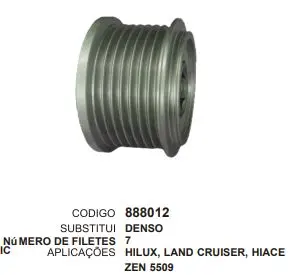 [888012] 888012 POLIA TOYOTA ZEN 5509