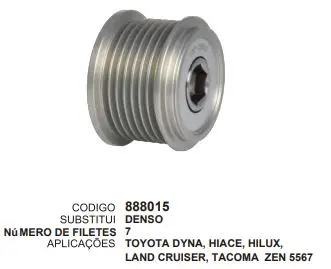 [888015] 888015 POLIA HILUX, LAND CRUISER ZEN 5567