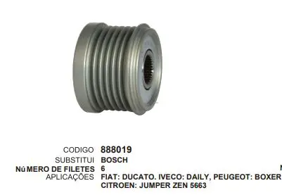 888019 POLIA JUMPER ZEN 5663