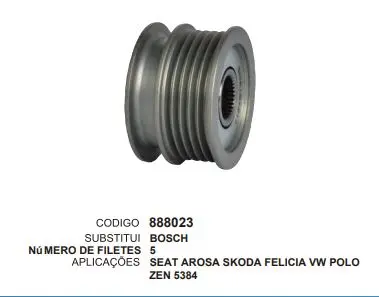 [888023] 888023 POLIA SEAT AROSA VOLKSWAGEN POLO ZEN 5384