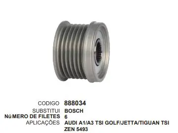 [888034] 888034 POLIA AUDI GOLF,JETTA,TIGUAN ZEN 5493