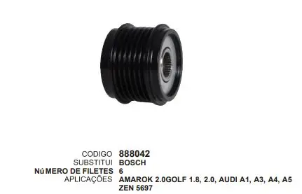 [888042] 888042 POLIA AMAROK,GOLF,AUDI ZEN 5697