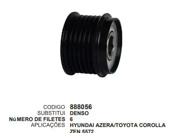 [888056] 888056 POLIA AZERA, COROLLA ZEN 5572