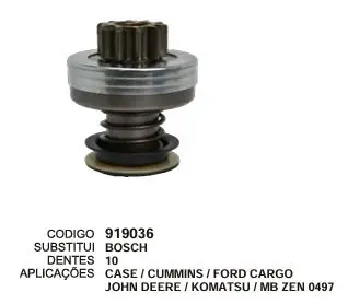 [919036] 919036 BENDIX JF CASE CUMMINS, 10D ZEN 497