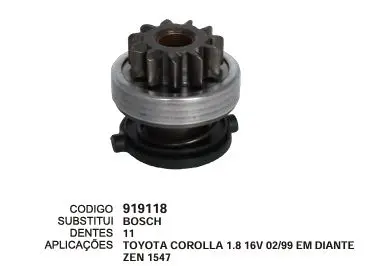 [919118] 919118 BENDIX TOYOTA,COROLLA ZEN 1547