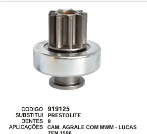 [919125] 919125 BENDIX AGRALE LUCAS ZEN 1596