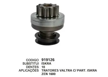 [919126] 919126 BENDIX VALTRA ISKRA ZEN 1600
