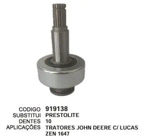 [919138] 919138 BENDIX TRATORES JOHN DEERE LUCAS ZEN 1647