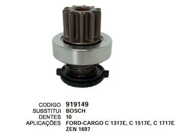 [919149] 919149 BENDIX FORD CARGO ZEN 1697