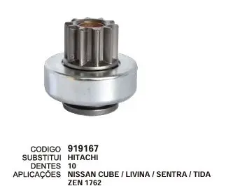 [919167] 919167 BENDIX NISSAN CUBE,LIVINA ZEN 1762