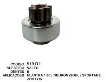 [919171] 919171 BENDIX ELANTRA,TIBURON ZEN 1775