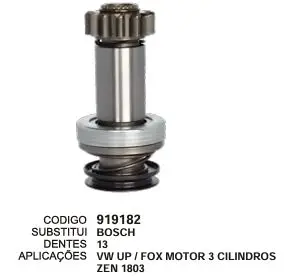 [919182] 919182 BENDIX VW UP, FOX ZEN 1803