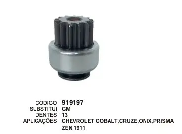 [919197] 919197 BENDIX GM CHEVROLET, ONIX ZEN 1911