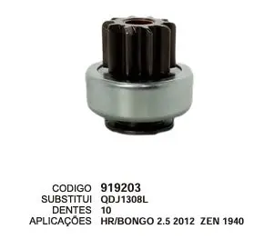 [919203] 919203 BENDIX HR BONGO 2.5 ZEN 1940
