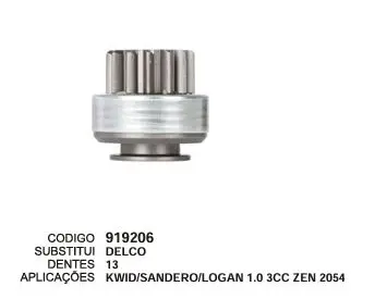 [919206] 919206 BENDIX KWID SANDERO LOGAN DELCO ZEN 2054