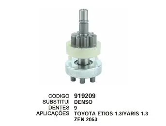 [919209] 919209 BENDIX TOYOTA ETIOS 1.3 YARIS ZEN 2053