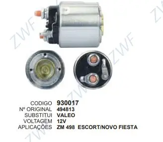 930017 AUT. ESCORT/NOVO FIESTA 12V ZM 498