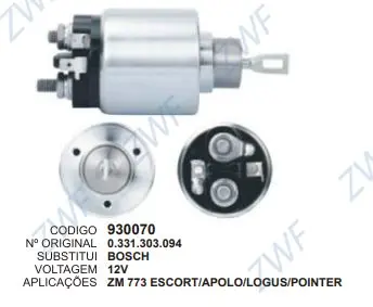 [930070] 930070 AUT. ESCORT, APOLO, LOGUS, POINTER 12V   ZM 773