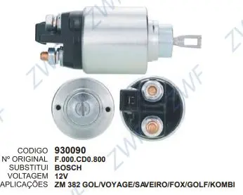[930090] 930090 AUT. GOL,VOYAGE,SAVEIRO,FOX,KOMBI 12 V ZM 382
