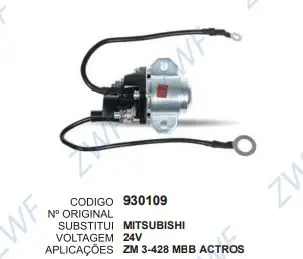 930109 RELE AUXILIAR MBB ACTROS 24V   ZM 3-428