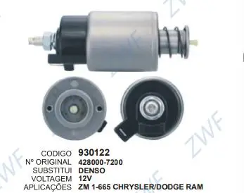 930122 AUT. CHRYSLER DODGE  RAM DENSO 12V   ZM 1-665