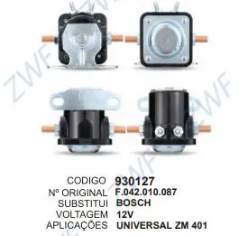 [930127] 930127 AUT. RELE AUXILIAR UNIVERSAL  ZM 401
