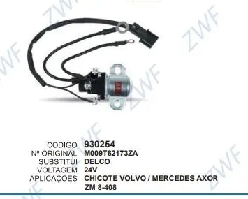 930254 RELE VOLVO,MERCEDE AXOR 24V ZM 8-408