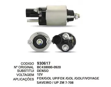[930617] 930617 AUT. FOX, GOL, UP, GOLF, VOYAGEM ZM 7-708