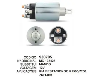 [930795] 930795 AUT. KIA BESTA, BONGO K2500/ K2700, MANDO ZM 1-891