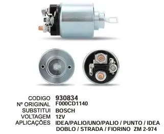 [930834] 930834 AUT. IDEA, PALIO, UNO, PUNTO, DOBLO ZM 2-974