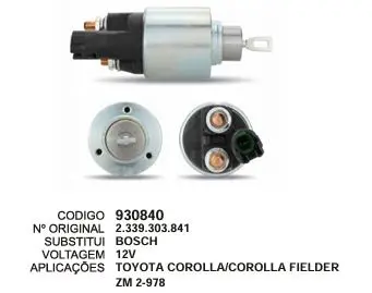 [930840] 930840 AUT. TOYOTA COROLLA, FIELDER ZM 2-978
