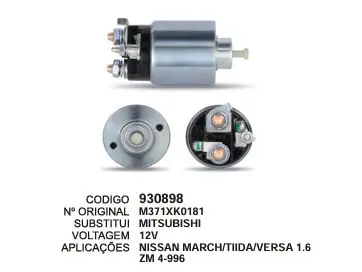 [930898] 930898 AUT. NISSAN MARCH, TIIDA, VERSA ZM 4-996