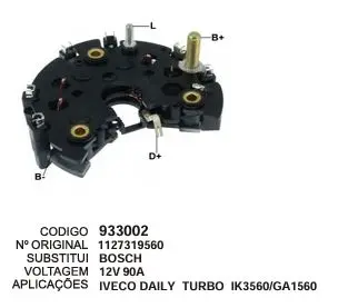933002 / IK 3560/ GA 1560 PLACA IVECO DAILY