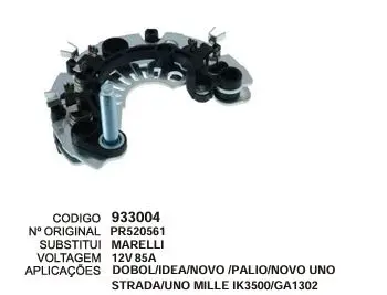 933004/ IK 3500 / GA 1302 PLACA DOBLO,IDEA